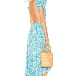 Tiare Hawaii new moon maxi dress - turquoise floral size M